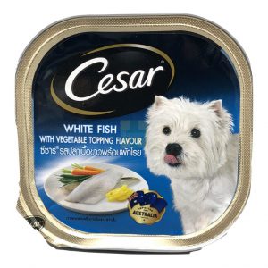 Cesar ตลับ fish ปลาเนื้อขาว+ผัก (100gm.)
