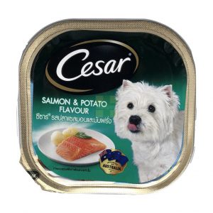 Cesar ตลับ fish ปลาแซลมอน+มันฝรั่ง (100gm.)