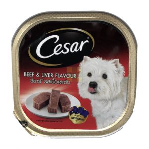 Cesar ตลับ เนื้อวัว+ตับ (100gm.)