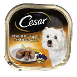 Cesar ตลับ เนื้อวัว + ผักรวม (100gm.)