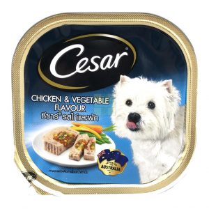 Cesar ตลับ เนื้อไก่+ผักรวม (100gm.)