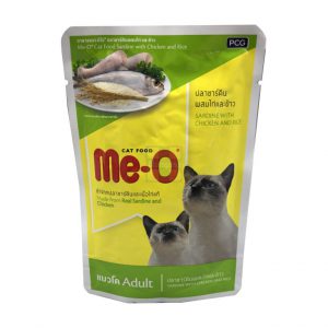 Meo CAT POUCH ปลาซาร์ดีนผสมไก่และข้าว (80gm.)