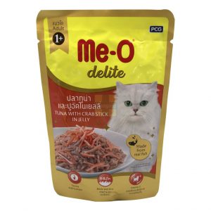 Meo Delite POUCH ปลาทููน่าและปูอัดในเยลลี่(70gm.)
