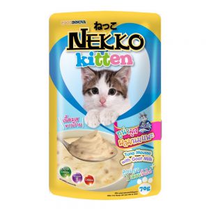 NEKKO Kitten Pouch ทูน่ามูสผสมนมแพะ (70gm.)