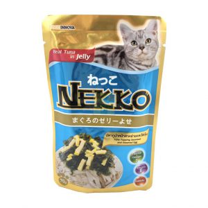 NEKKO Pouch ปลาทูน่าหน้าสาหร่ายและไข่ตุ๋น (70gm.)