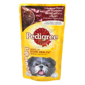 Pedigree Pouch  สุนัขโต ตับย่างบด+ผัก (130gm.)