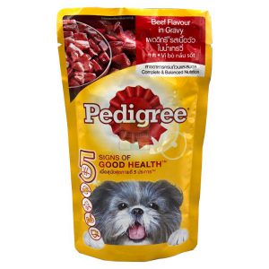 Pedigree Pouch  สุนัขโต เนื้อวัวชิ้น (130gm.)