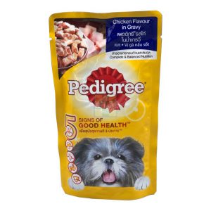 Pedigree Pouch  สุนัขโต ไก่ชิ้น (130gm.)