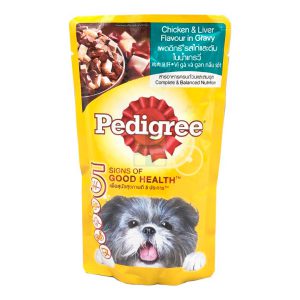 Pedigree Pouch  สุนัขโต ไก่+ตับชิ้น (130gm.)