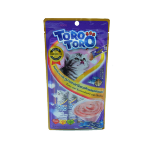 TORO TORO(ม่วง)ทูน่า+ปลาโออบแห้งผสมหอยเชลล์  (15gm.) แพค 5 ซอง
