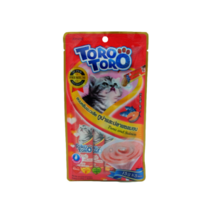TORO TORO(แดง)ทูน่า+ปลาแซลมอน  (15gm.)แพค 5ซอง