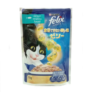 Felix ปลาทูน่า+ผักโขมในเยลลี่  70 gm.