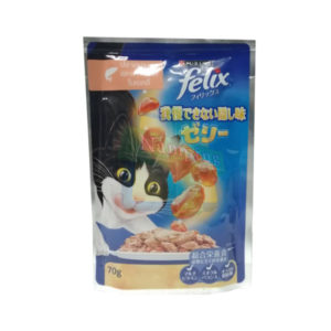 Felix แซลมอน+มะเขือเทศในเยลลี่ 70 gm.