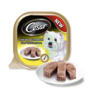 Cesar ตลับ เนื้อไก่+ตับบด (100gm.)