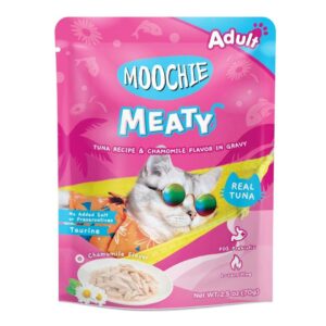 MooChie CAT ทูน่าในเกรวี่ รสคาโมมายด์ 70 gm.