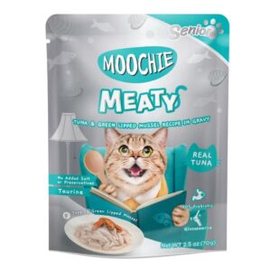 MooChie CAT ทูน่า+หอยแมลงภู่ในน้ำเกรวี่ 70 gm.