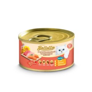Bellotta Cat ทูน่าหน้าไก่และปลาแซลมอน 85 gm.