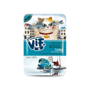 FELINA CANINO VIF A/D ทูน่าผสมปลาเนื้อขาวในน้ำเกรวี่ 75gm.