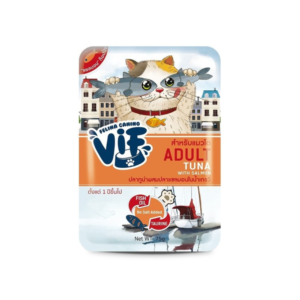 FELINA CANINO VIF A/D ทูน่าผสมแซลมอนในน้ำเกรวี่ 75gm.