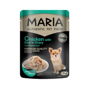 MARIA DOG Chicken with Beef Gravy 70 gm.