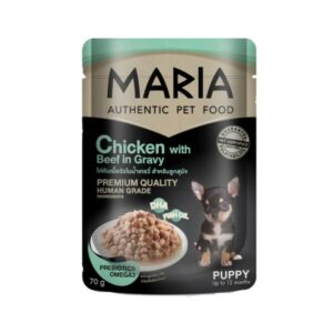MARIA DOG Puppy Chicken with Beef in Gravy 70 gm.