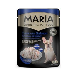 MARIA DOG Tuna&Salmon Shirasu Gravy 70 gm.