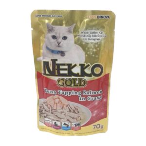 NEKKO GOLD ปลาทูน่าหน้าแซลมอนในน้ำเกรวี่ 70 gm.