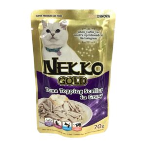 NEKKO GOLD ปลาทูน่าหน้าหอยเชลล์ในน้ำเกรวี่ 70 gm.