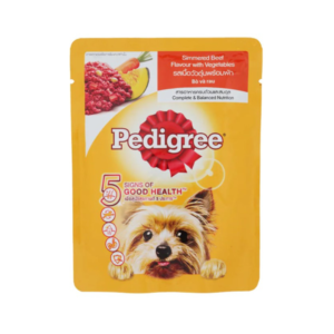 Pedigree Pouch เนื้อวัวตุ๋นพร้อมผัก 80 gm
