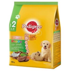 Pedigree ลูกสุนัข สูตรตับผักและนม (สีเขียว)
