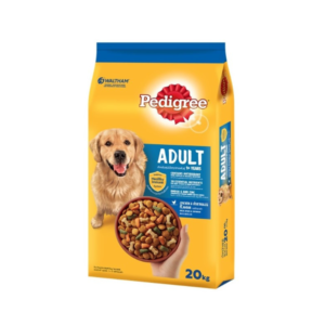 Pedigree สุนัขโตรสไก่+ผัก (สีน้ำเงิน)