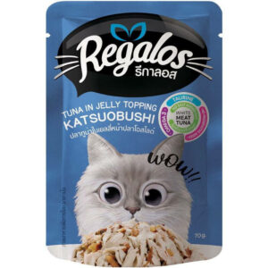 Regalos 70 gm.ปลาทูน่าในเยลลี่หน้าปลาโอสไลด์