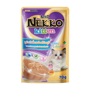 NEKKO Kitten ทูน่าครีมมี่ผสมคัตทสึโอะบูชิ 70 gm.