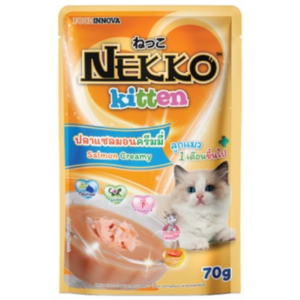 NEKKO Kitten ปลาแซลมอนครีมมี่ 70 gm.