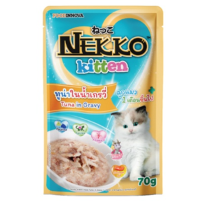NEKKO Kitten ทูน่าในน้ำเกรวี่ 70 gm.