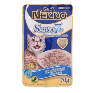 NEKKO Senior 7+ ปลาทูน่าในเยลลี่ 70 gm.