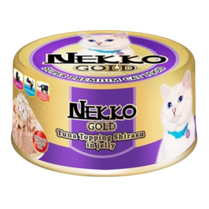 NEKKO GOLD ปลาทูน่าหน้าปลาข้าวสารในเยลลี่ 85 gm.