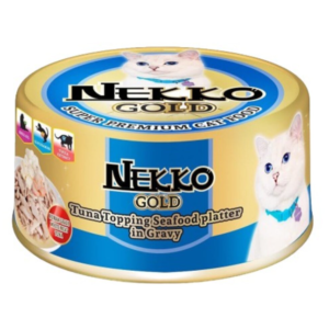 NEKKO GOLD ปลาทูน่าหน้าซีฟู๊ดเพลทเทอร์ในเกรวี่ 85 gm.