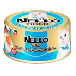 NEKKO GOLD ปลาทูน่าครีมมี่หน้าปลาแซลมอน 85 gm.