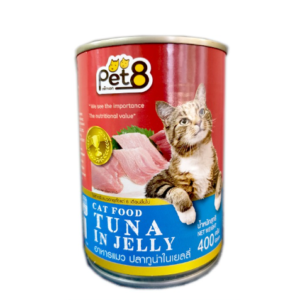 Pet8 Cat 400 gm.ปลาทูน่า ในเยลลี่