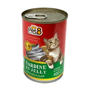 Pet8 Cat 400 gm. ปลาซาร์ดีน ในเจลลี่
