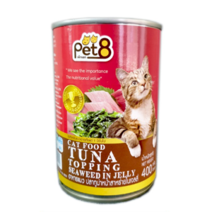 Pet8 Cat 400 gm. ปลาทูน่า หน้าสาหร่าย