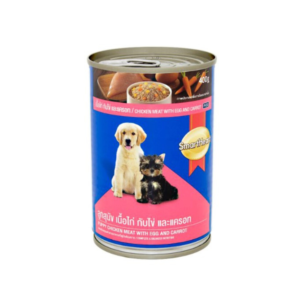 Smart Heart ลูกสุนัข เนื้อไก่กับไข่และแครอท 400 gm.