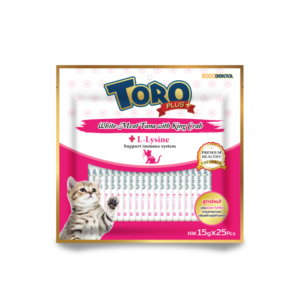 TORO PLUS(ชมพู)ปลาทูน่าเนื้อขาวกับปูยักษ์ 375 gm.