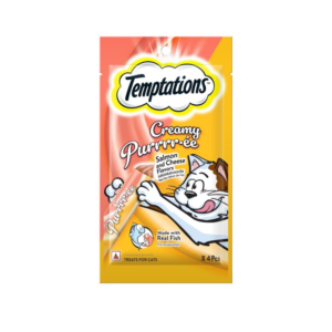Temptations Creamy Purrrr-ee รสแซลมอนและชีส 48 gm.