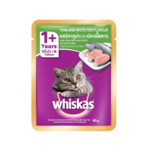 Whiskas 80 gm. ปลาทูน่า+ปลาเนื้อขาว