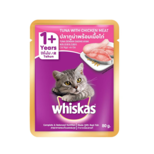 Whiskas 80 gm. ปลาทูน่า+เนื้อไก่