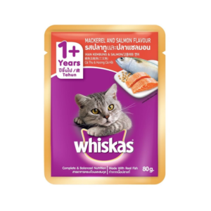 Whiskas 80 gm. ปลาทู+ปลาแซลมอน
