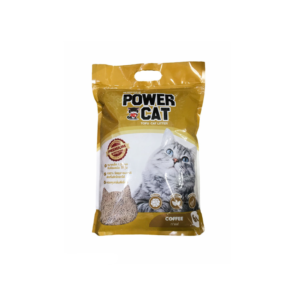 ทรายแมวเต้าหู้ POWER CAT COFFEE 6 Litres.
