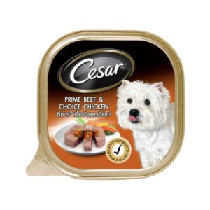 Cesar เนื้อวัวเนื้อไก่และผักรวม 100 gm.